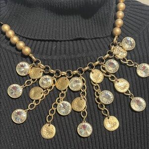 Silpada Gold and Crystal Charm Necklace